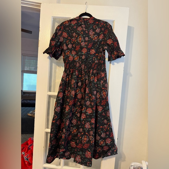 DVF Erica Cotton Midi Dress In Punk Flower - Picture 8 of 10